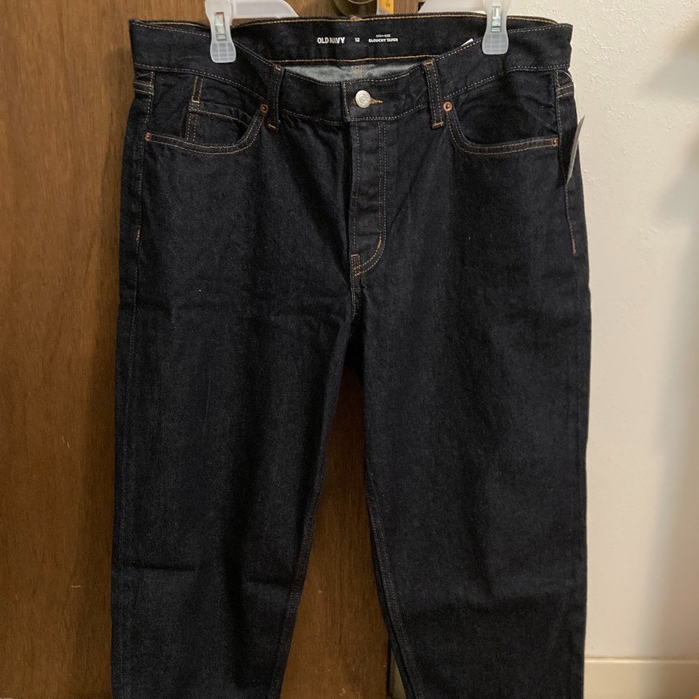 Old Navy S12 Slouchy Taper Dark-Wash Jeans